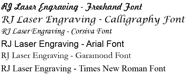 Font samples